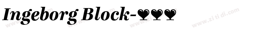 Ingeborg Block字体转换
